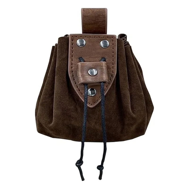 Men'S Viking Accessories - Viking Style Medieval Pouch Leather Belt