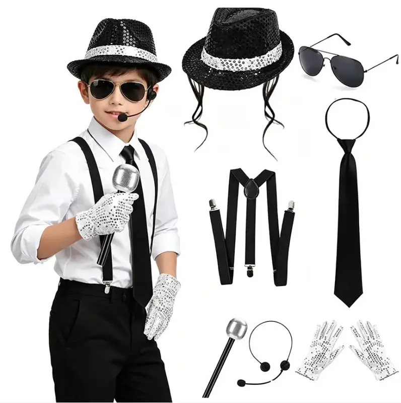 Men'S Accessories In The 80S - Boys Men 80s Disco Costume Michael