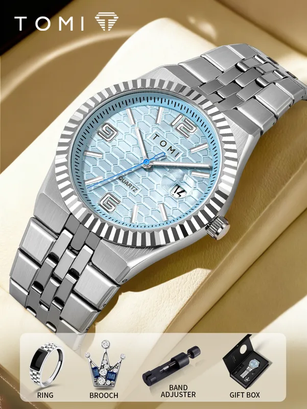 Cufflink Box Set - TOMI Luxury Men's Watch Steel Band