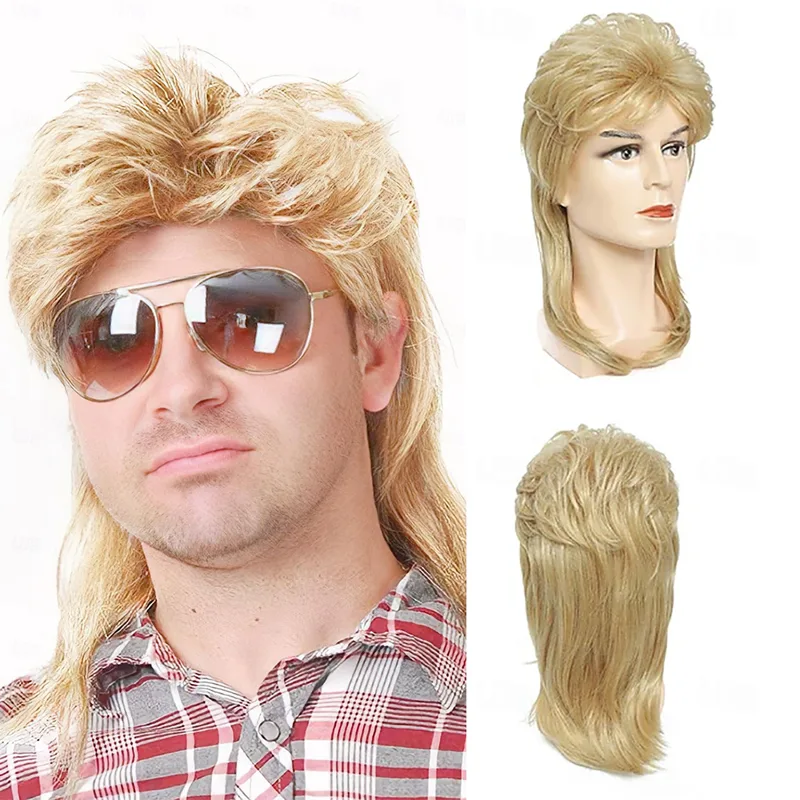 Men'S Accessories In The 80S - HAIRJOY Synthetic Hair Mullet Wigs for