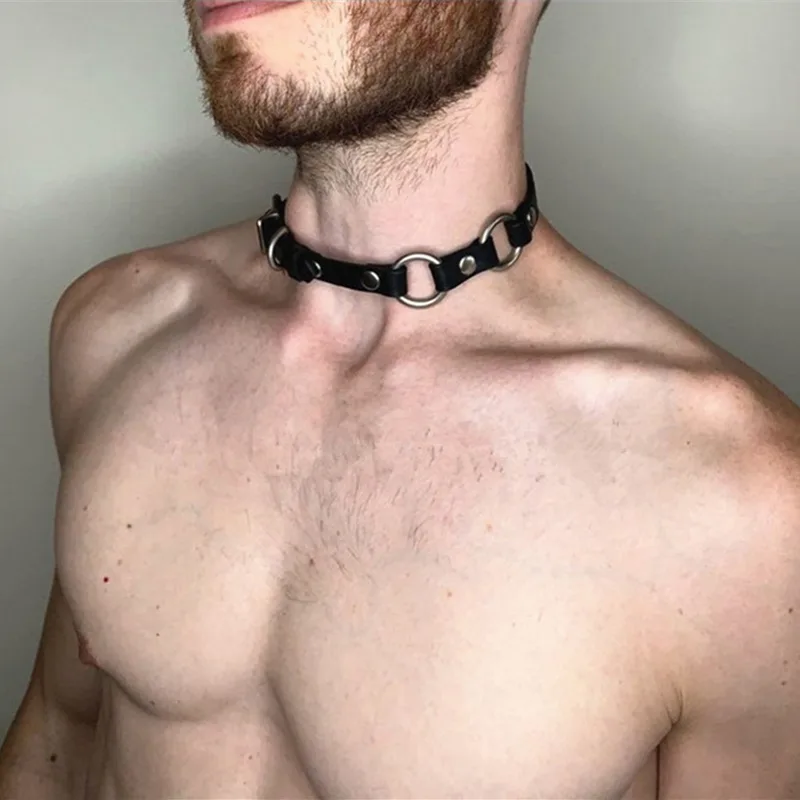 Men Accessories Neck Chain - Stylish Synthetic Leather Choker for Men,
