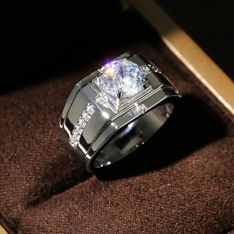 Men'S Accessories Jewelry Brands - Huitan Gorgeous Men Wedding Rings Brilliant