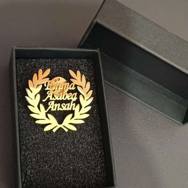 Men Accessories Brooch - Customized Men Women Name Letter Logo