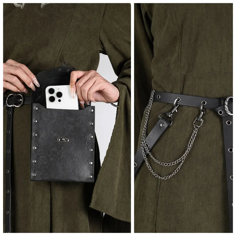 Men'S Viking Accessories - Steampunk Medieval Viking Pouch Bag with