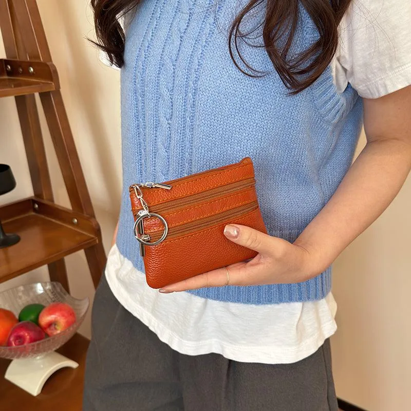 Coin Holder Men - PU Leather Portable Money Coin Purse