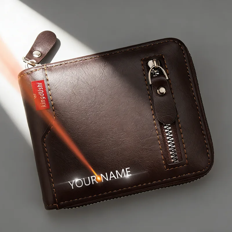 Coin Holder Men - New Name Engraving Simple Short Men