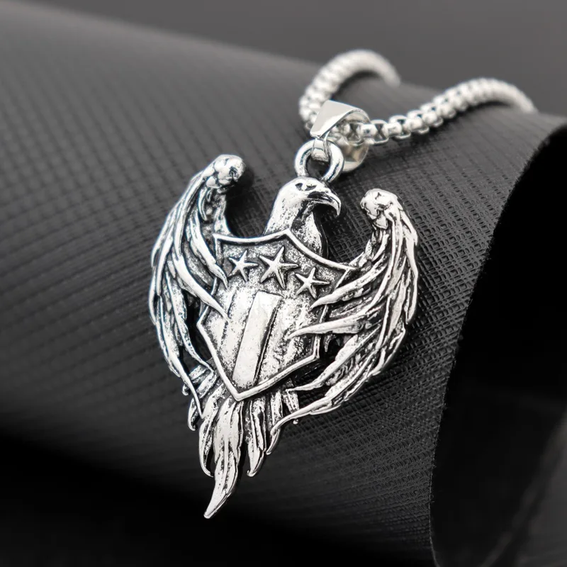 Men'S Accessories Jewelry Brands - Vintage Three Star Eagle Military Brand