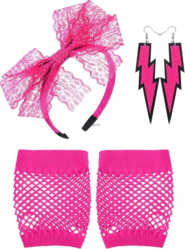 Men'S Accessories In The 80S - Blulu 80s Accessories for Women Lace