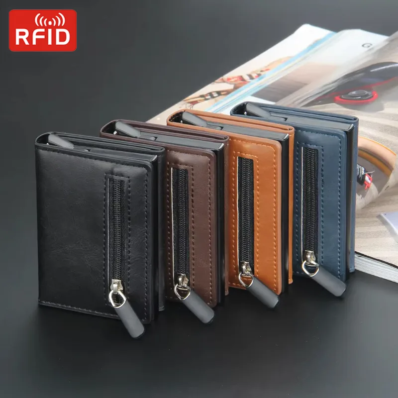 Coin Holder Men - RFID Blocking Card Wallet Magnetic Credit
