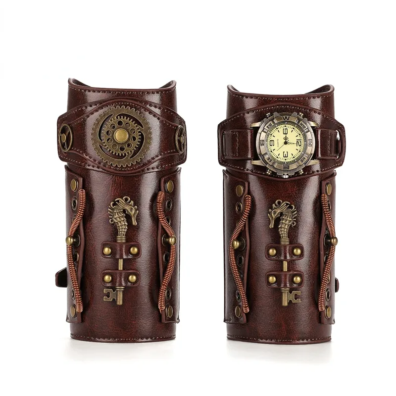 Men'S Viking Accessories - Steampunk Men Clock Gear Armor Armlet