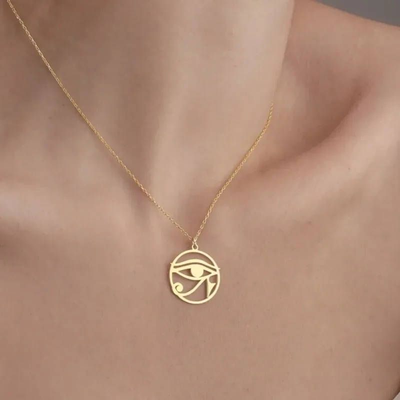 Men'S Accessories Jewelry Egypt - Stainless Steel Round Eye of Horus