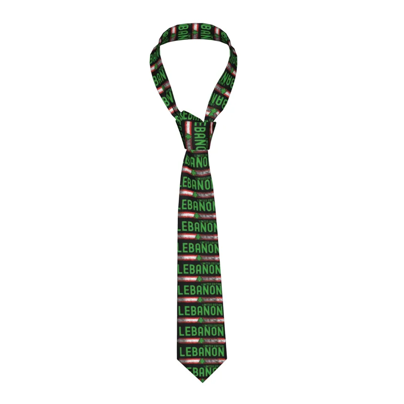 Men Accessories Lebanon - Lebanon Flag Patriotic Lebanese Tie Design