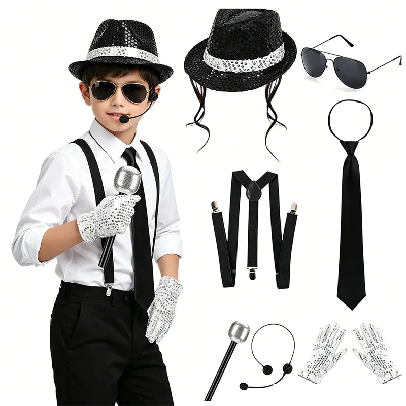 Men'S Accessories In The 80S - Michael Jackson Cosplay Accessories Set 80S