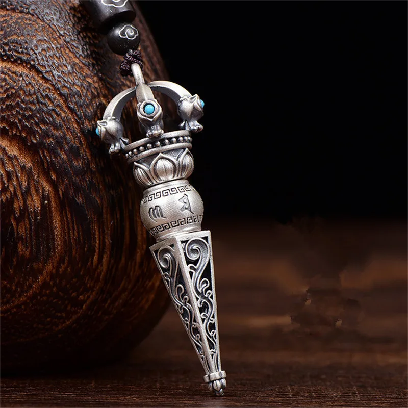 Men Accessories Neck Chain - Six-character Truth Vajra Pestle Pendant For