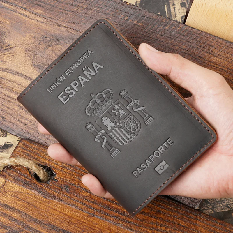 Men'S Accessories High End - AIGUONIU High-end Spain Genuine Leather Passport