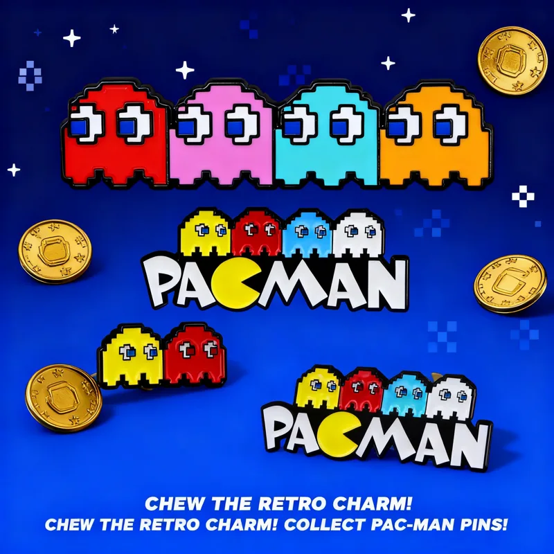 Men Accessories Brooch - Pac-Man Game Brooch Pin Badge Cross