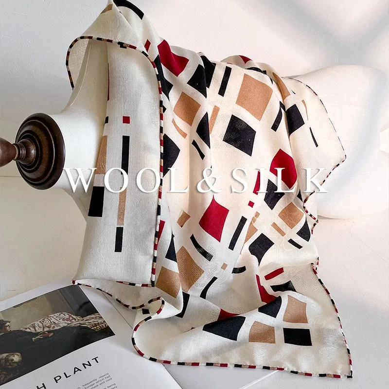 Men Accessories Brand - 30% Silk 70% Wool Women's Scarf