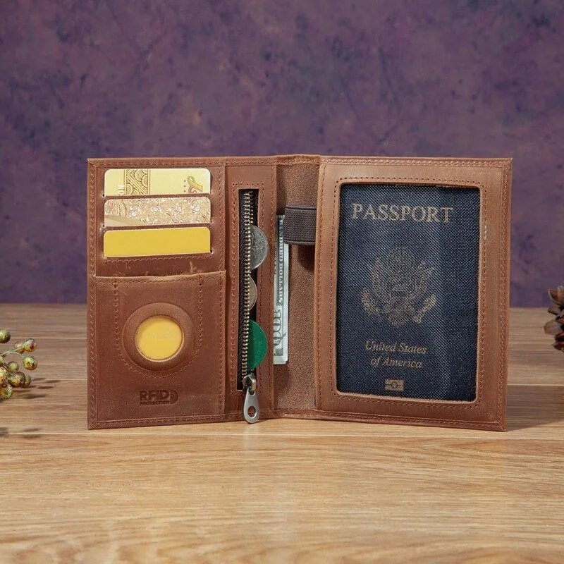 Passport Wallet Rfid - Fashionable Unisex Mad Leather Passport Holder