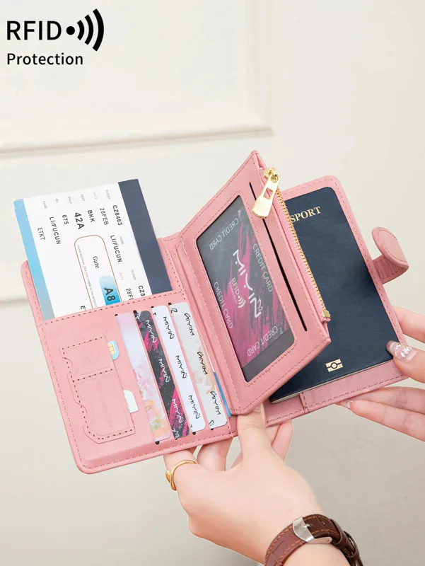 Passport Wallet Rfid - Multi functional RFID anti-theft brush passport