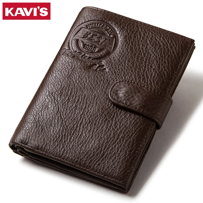 Coin Holder Men - KAVIS Genuine Leather Wallet Men Passport