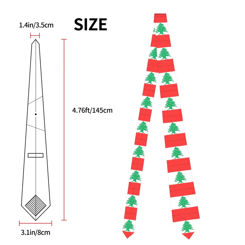 Lebanon Flag  Tie  Wedding Nec - Men Accessories Lebanon recension och pris