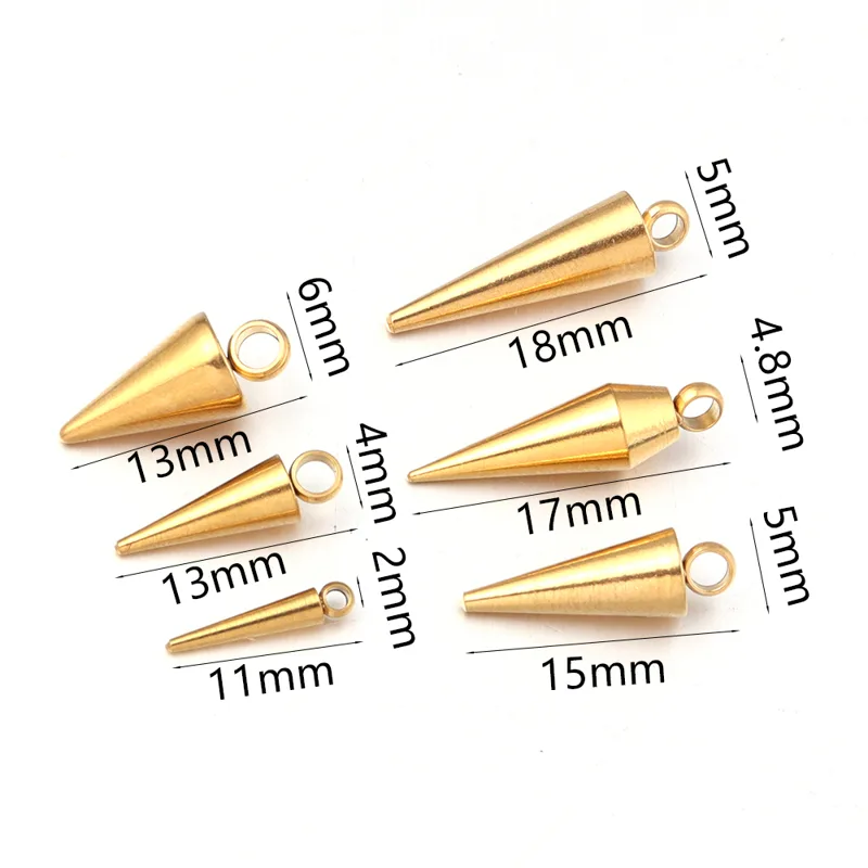 10PCS Stainless Steel Cone Cha - Men Accessories Earrings recension och pris