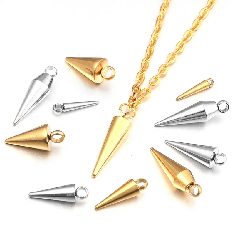 10PCS Stainless Steel Cone Cha - Men Accessories Earrings recension och pris