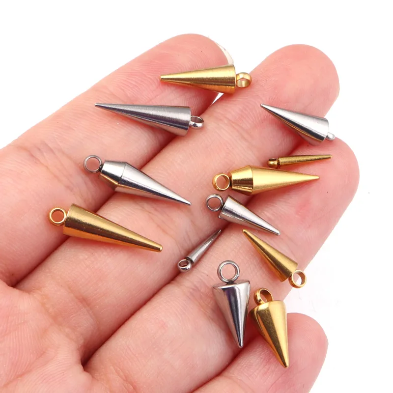 10PCS Stainless Steel Cone Cha - Men Accessories Earrings recension och pris