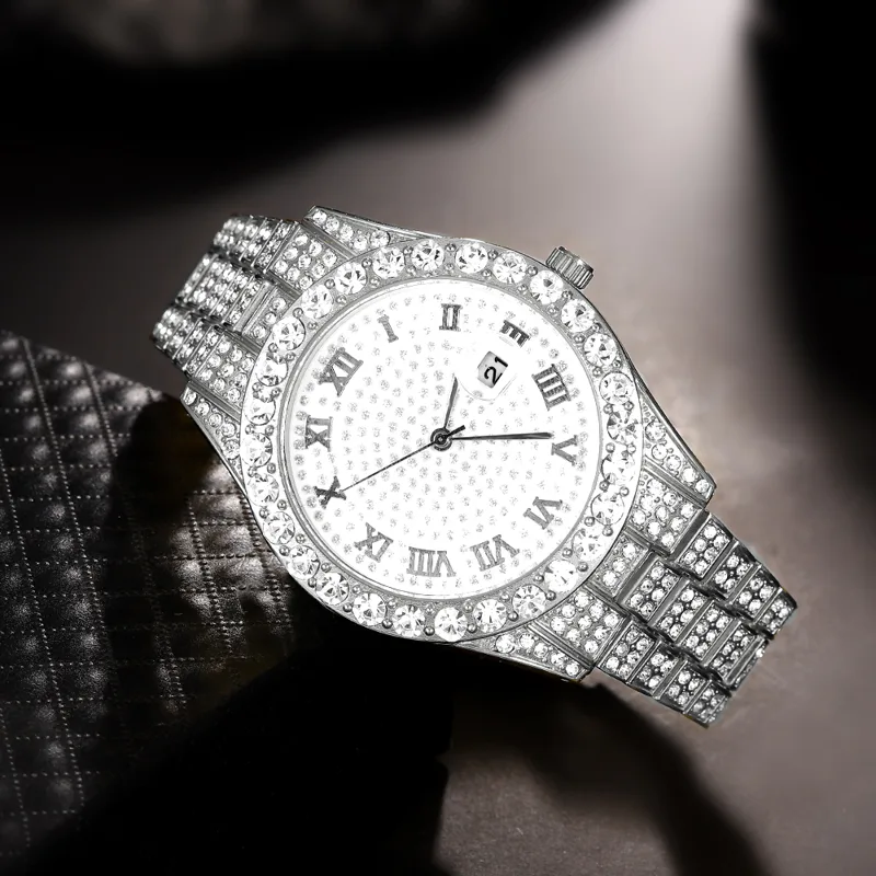 1 Hip-hop Full Diamond Silver  - Men'S Accessories Watches recension och pris