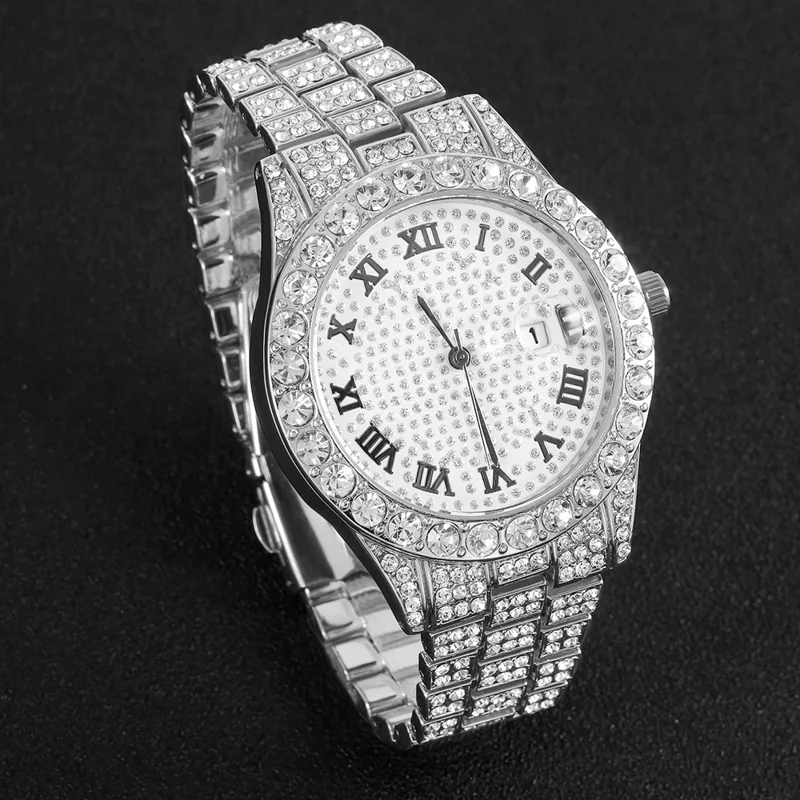 1 Hip-hop Full Diamond Silver  - Men'S Accessories Watches recension och pris