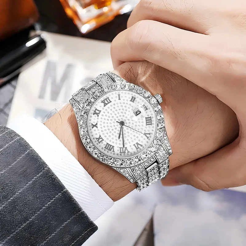 1 Hip-hop Full Diamond Silver  - Men'S Accessories Watches recension och pris