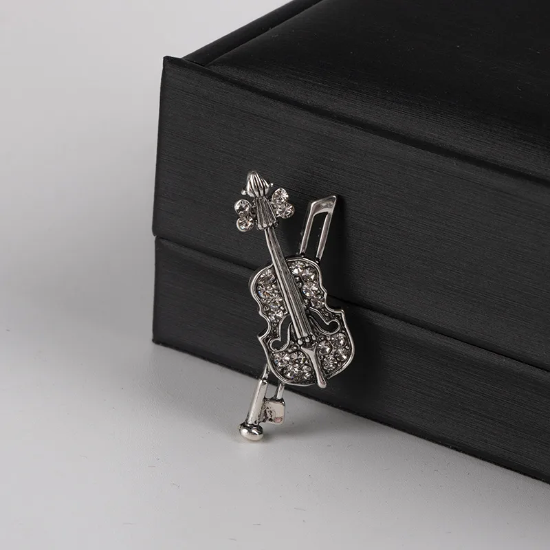 Crystal Violin Brooch Jewelry  - Men Accessories Brooch recension och pris