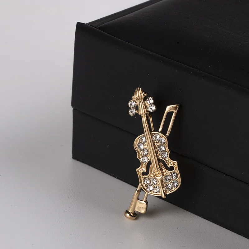 Crystal Violin Brooch Jewelry  - Men Accessories Brooch recension och pris