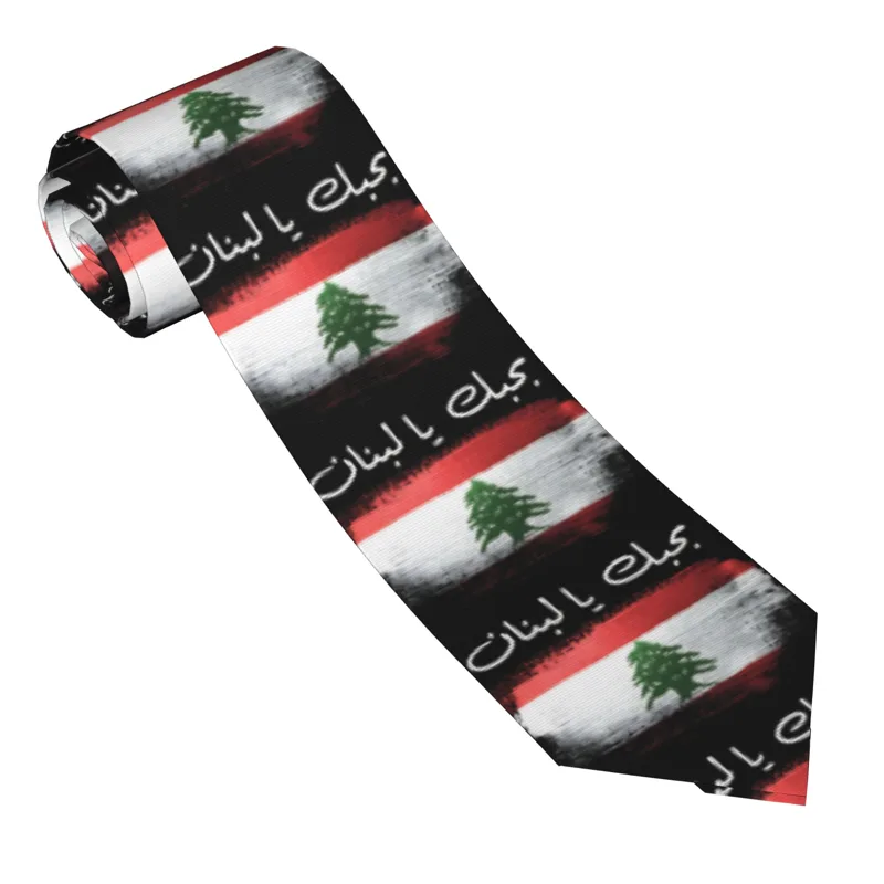 Flag of Lebanon Tie  Retro Cas - Men Accessories Lebanon recension och pris