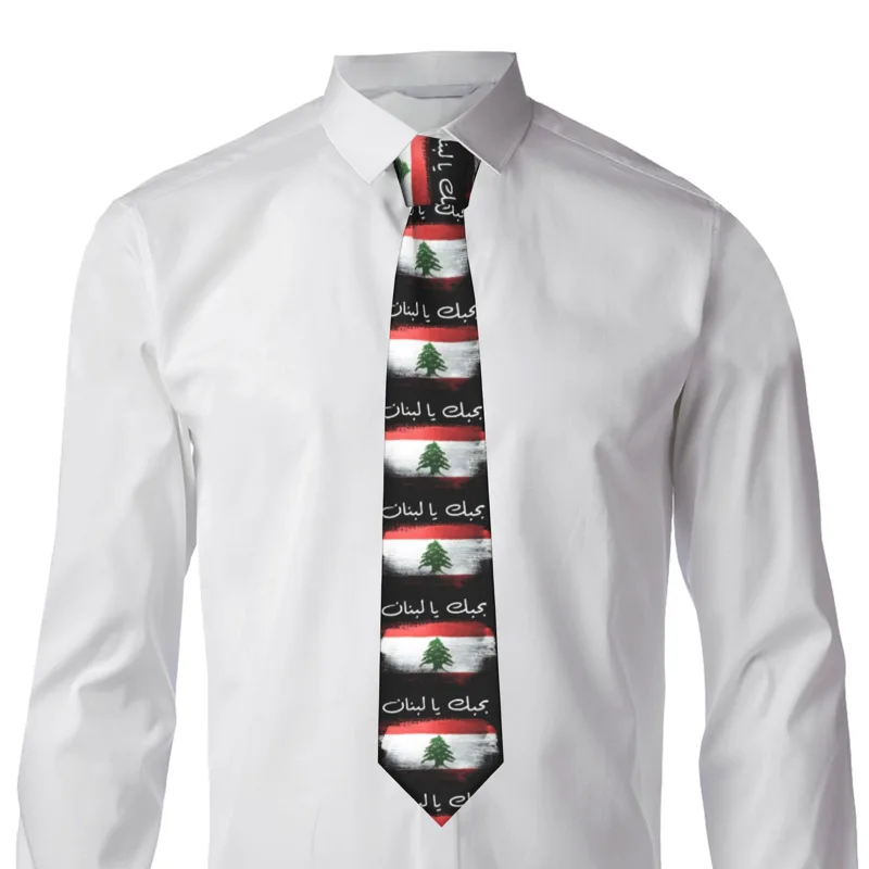 Flag of Lebanon Tie  Retro Cas - Men Accessories Lebanon recension och pris