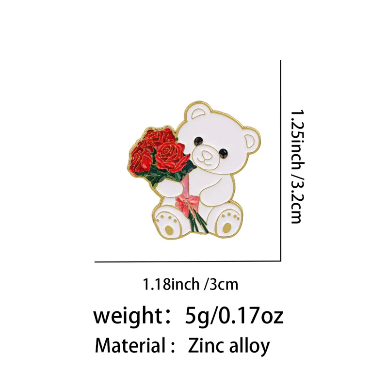 Cute Bouquet Girl Enamel Pin L - Men Accessories Bouquet recension och pris