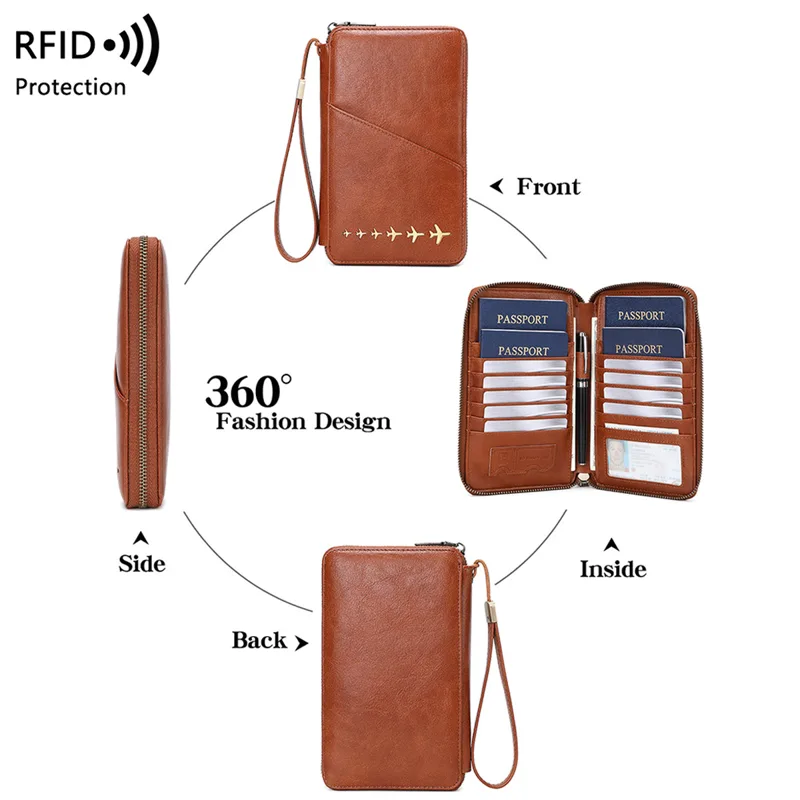 Trendy Airplane Design RFID Bl - Passport Wallet Rfid recension och pris