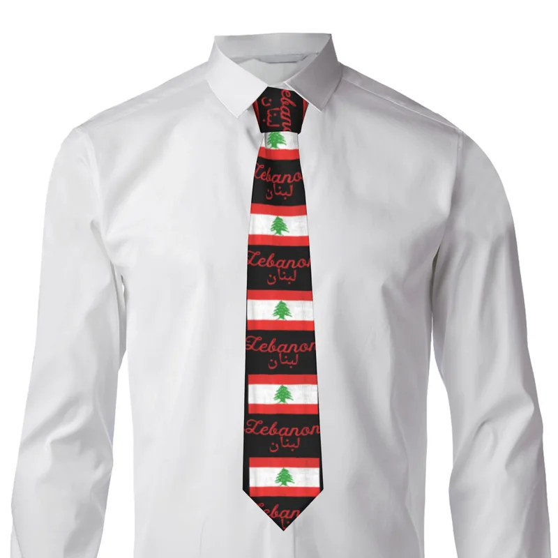 Lebanon Flag Tie  Retro Casual - Men Accessories Lebanon recension och pris