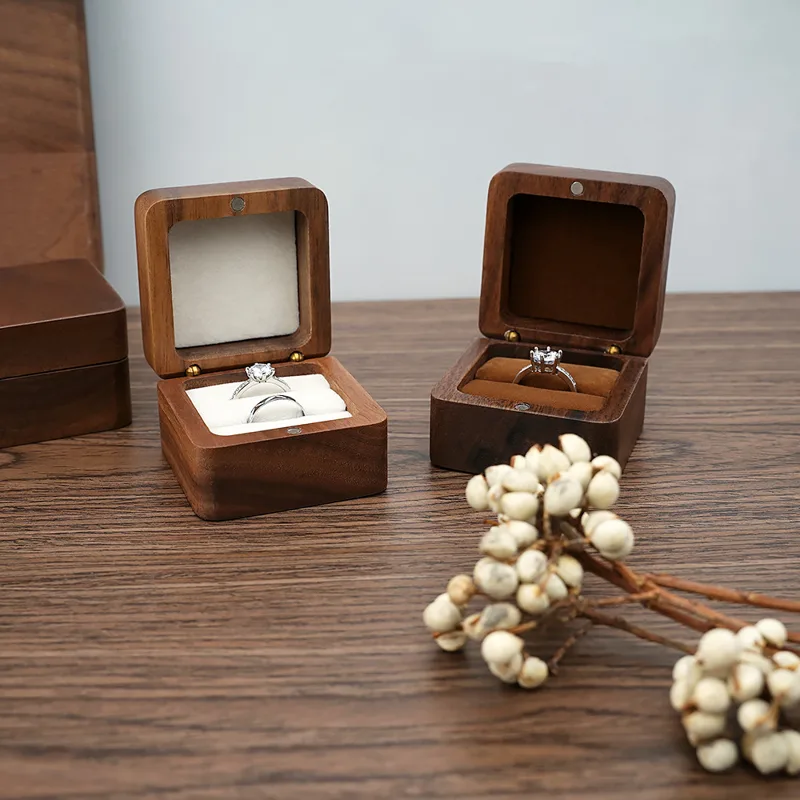 Black Walnut Solid Ring Box Si - Cufflink Box Set recension och pris