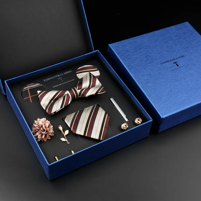 Classic Silk Neck Tie Set For  - Cufflink Box Set recension och pris