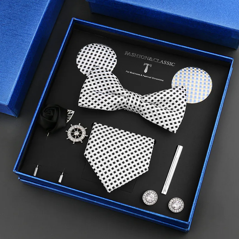 Classic Silk Neck Tie Set For  - Cufflink Box Set recension och pris