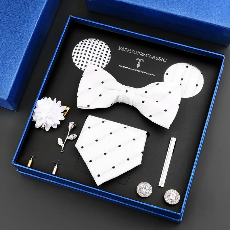 Classic Silk Neck Tie Set For  - Cufflink Box Set recension och pris