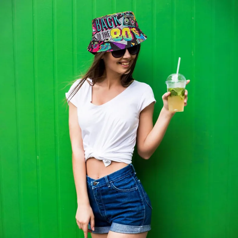 Fashion 80s 90s Bucket-Hat Fis - Men'S Accessories In The 80S recension och pris