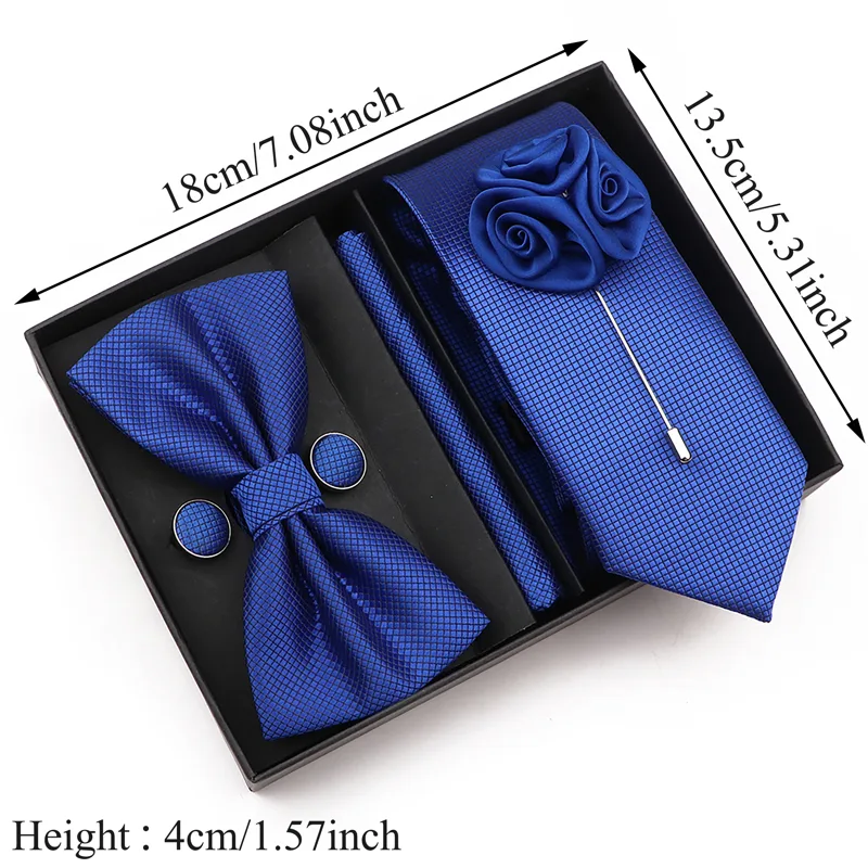 New Style Tie Set Solid Color  - Cufflink Box Set recension och pris