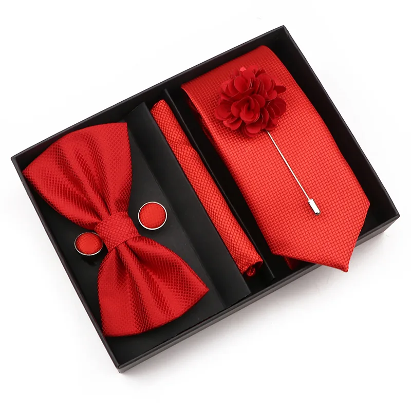 New Style Tie Set Solid Color  - Cufflink Box Set recension och pris