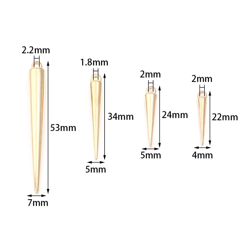 50-200pcs Cone Charms Pendants - Men Accessories Earrings recension och pris