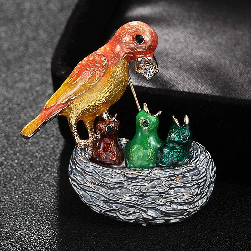 Zlxgirl Enamel Birds Brooches  - Men Accessories Bouquet recension och pris