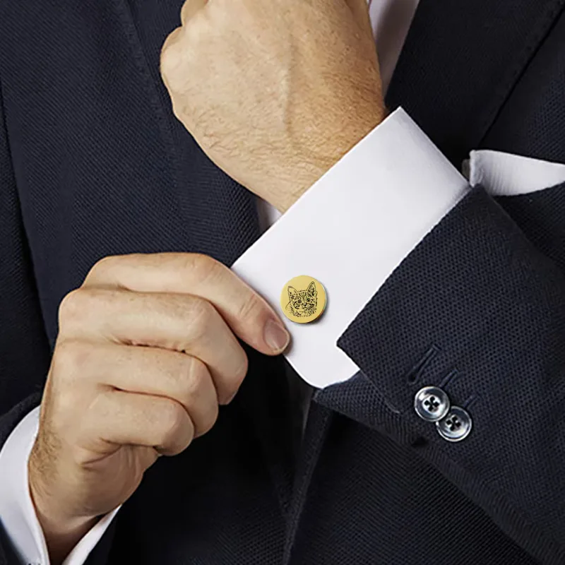 Custom Metal Cufflinks Tie Cli - Cufflink Box Set recension och pris