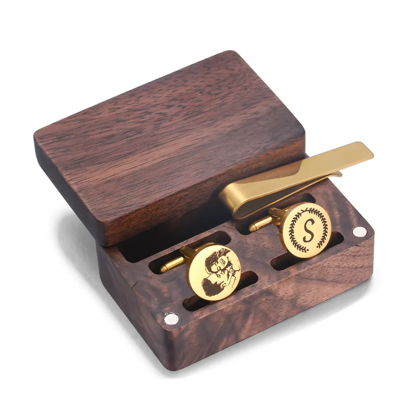 Custom Metal Cufflinks Tie Cli - Cufflink Box Set recension och pris