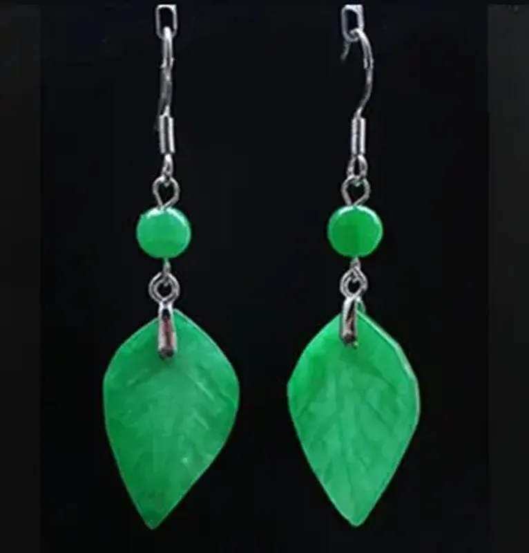 Customized Natural Green Jade  - Men Accessories Earrings recension och pris